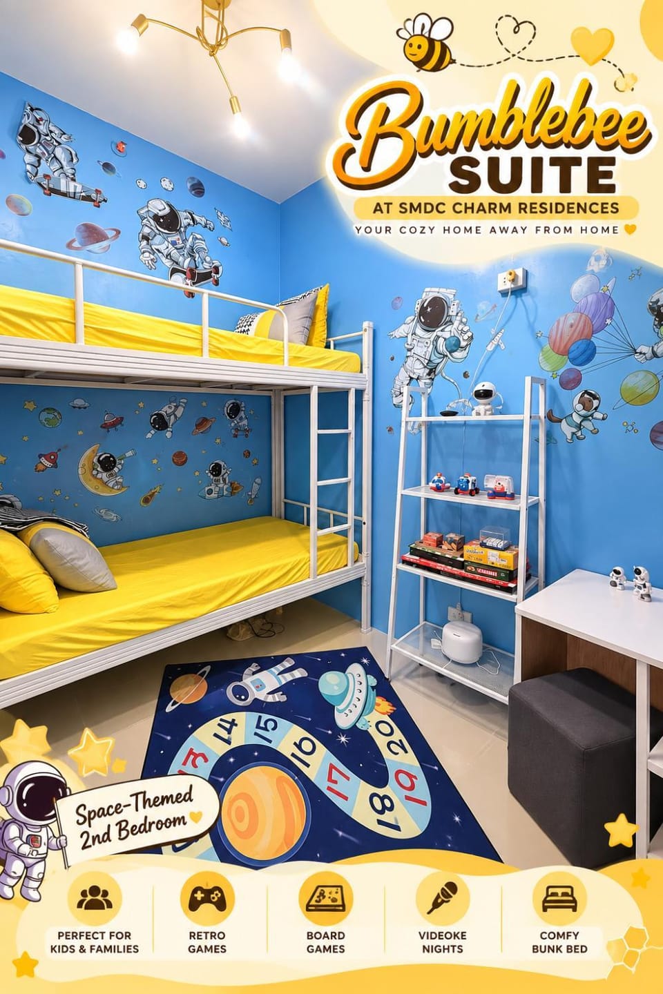 Bumblebee Suite at CHARM RESIDENCES Apartment hotel in Pasig