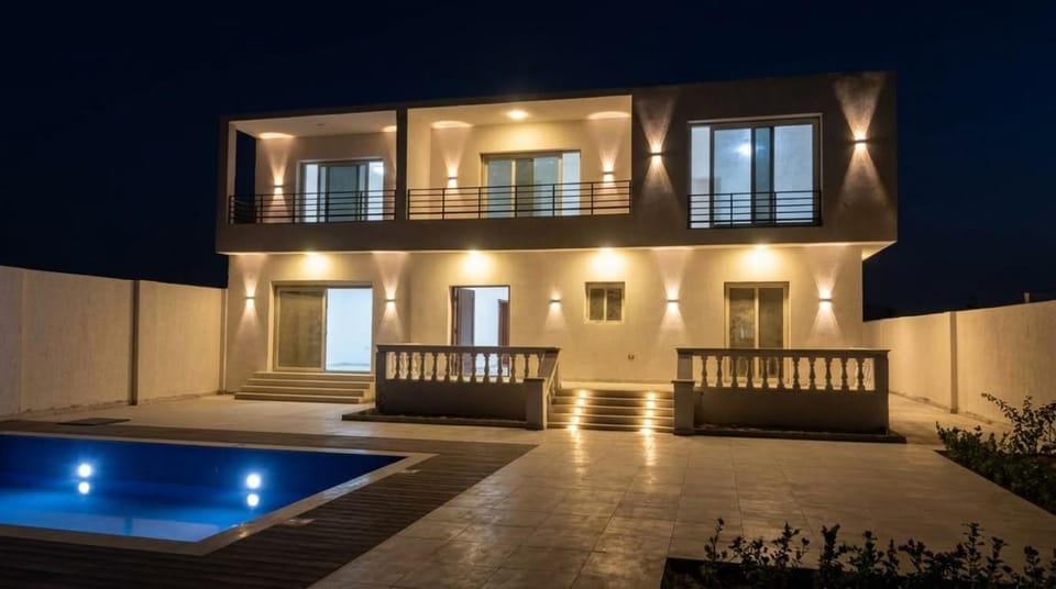 Property building, Patio, Night