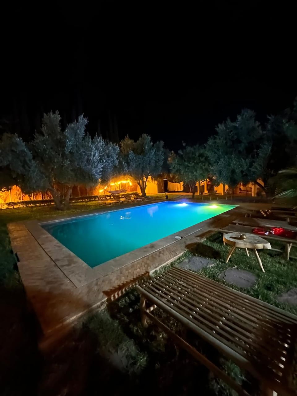 Night, Swimming pool