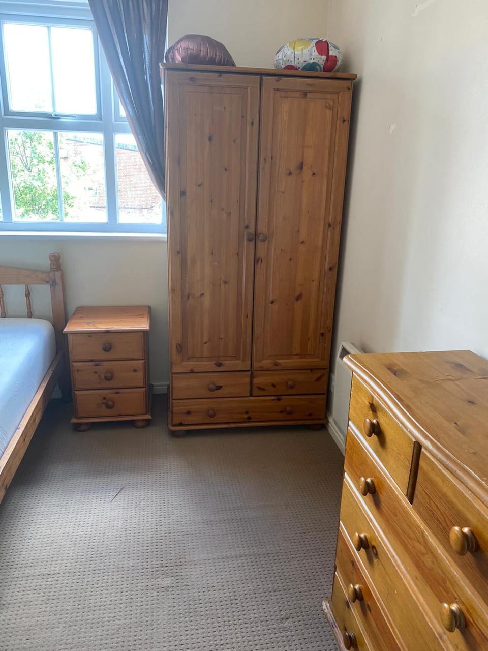Bed, Photo of the whole room, Bedroom, wardrobe