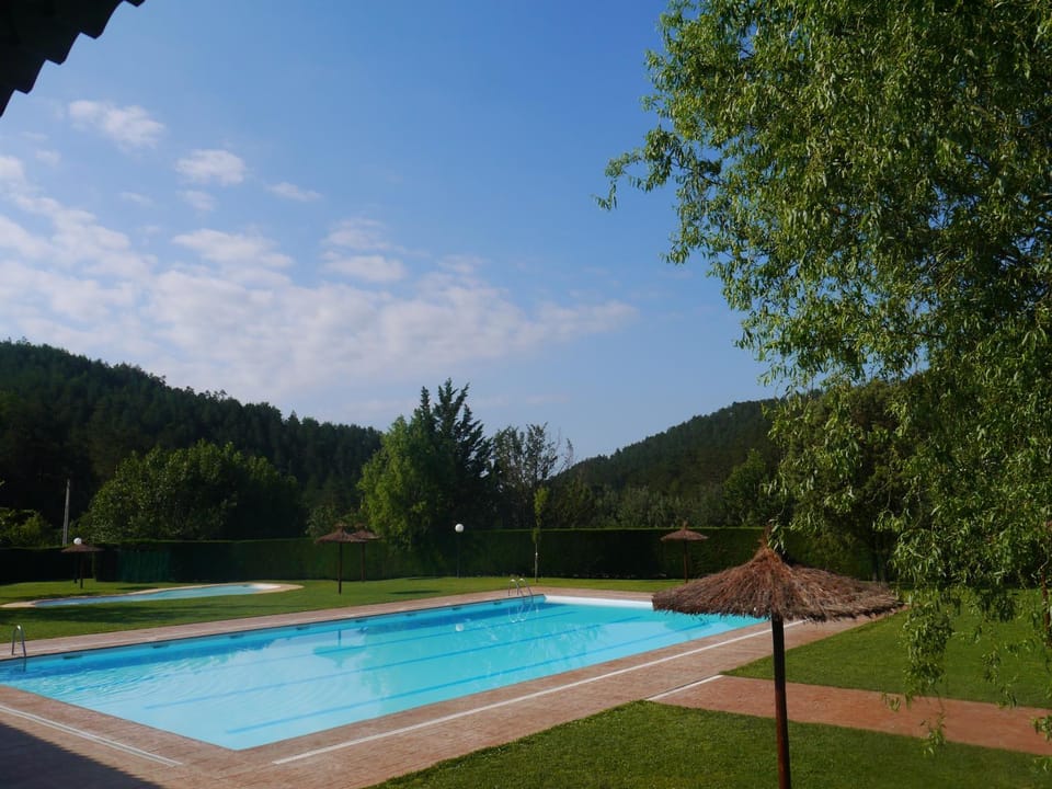 Spring, Day, Natural landscape, Mountain view, Pool view, Swimming pool, sunbed