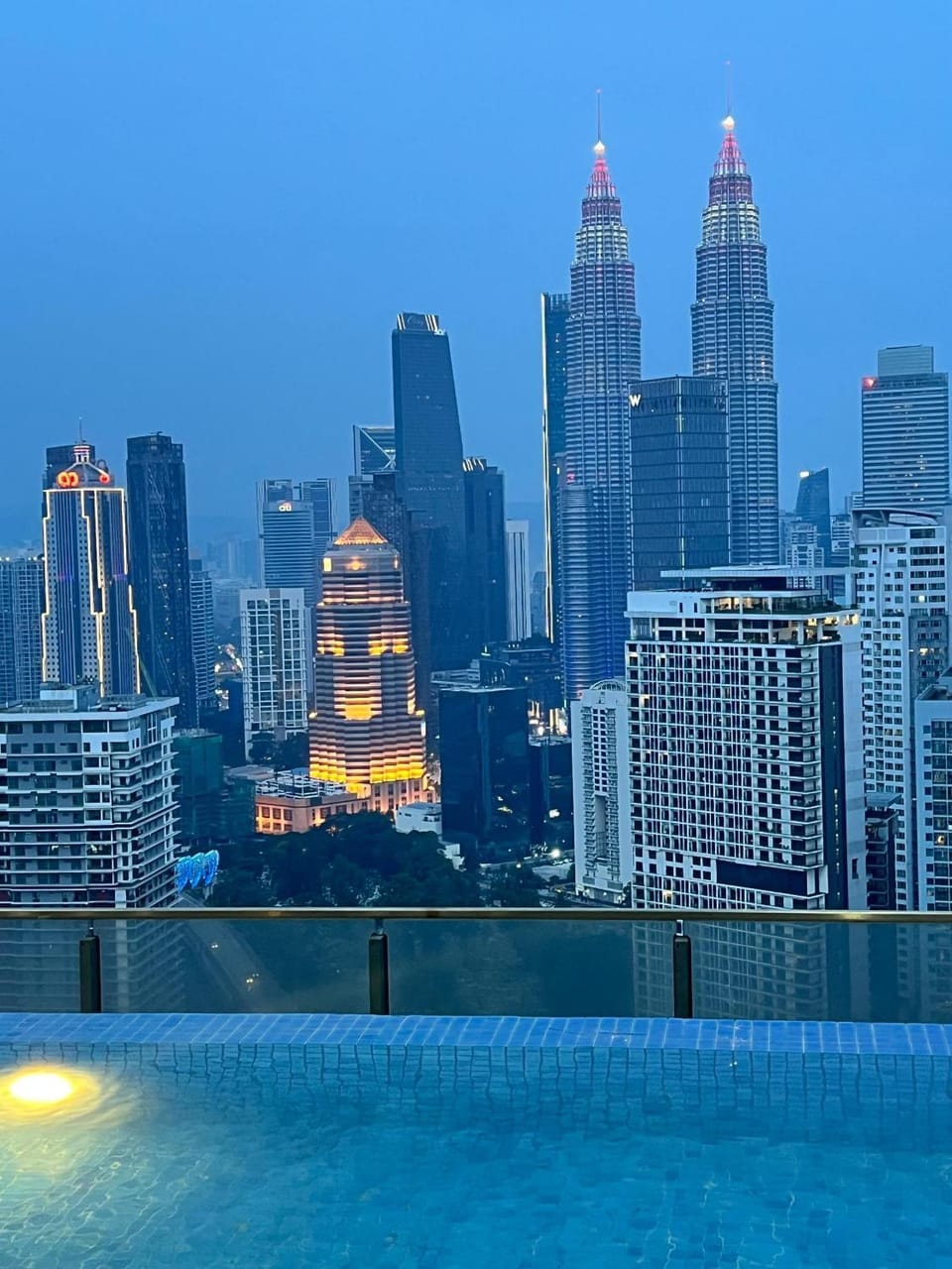 Property building, Night, City view, Pool view, Swimming pool, Swimming pool