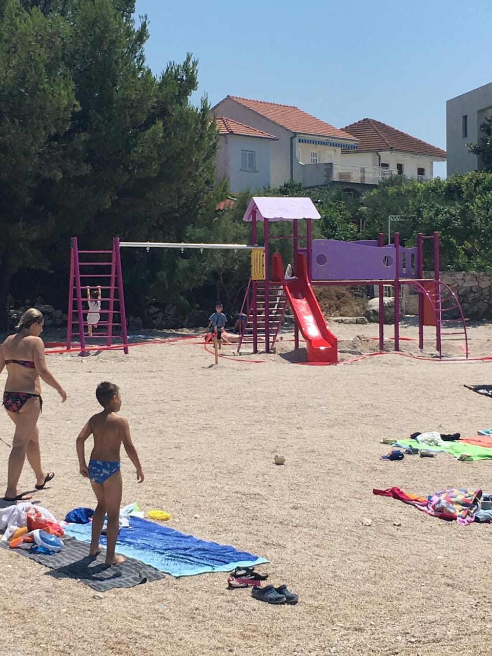 Day, People, Children play ground, Beach, children
