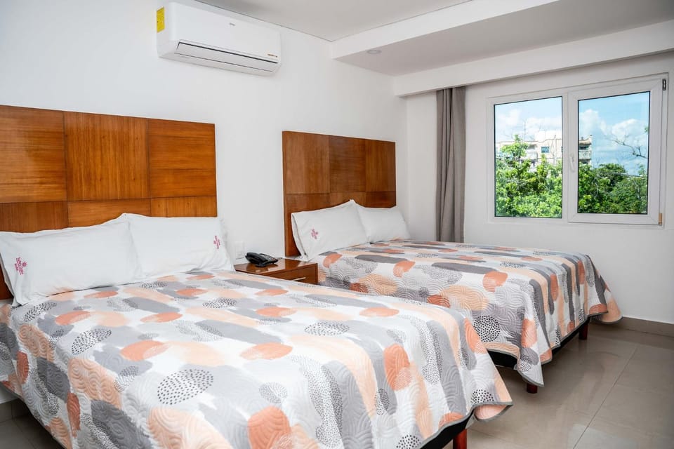 Bed, Bedroom, air conditioner