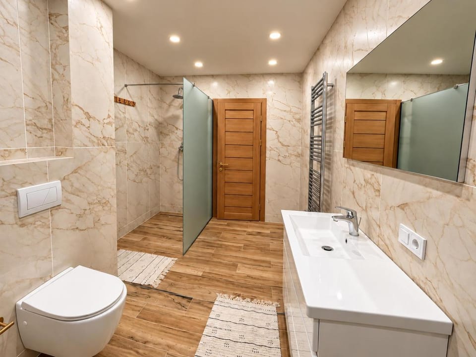 Shower, Toilet, towels