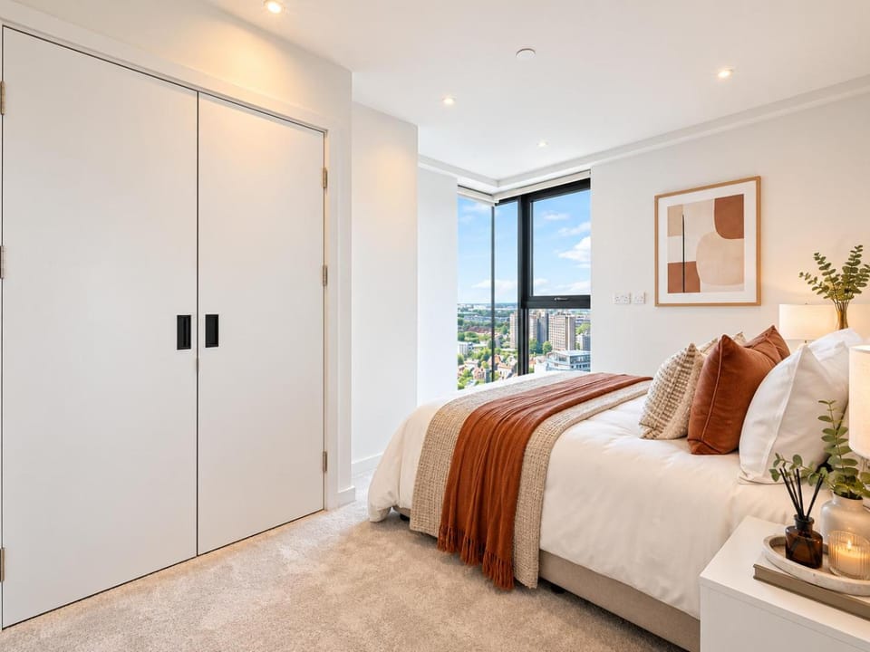 Bed, Photo of the whole room, Bedroom, wardrobe