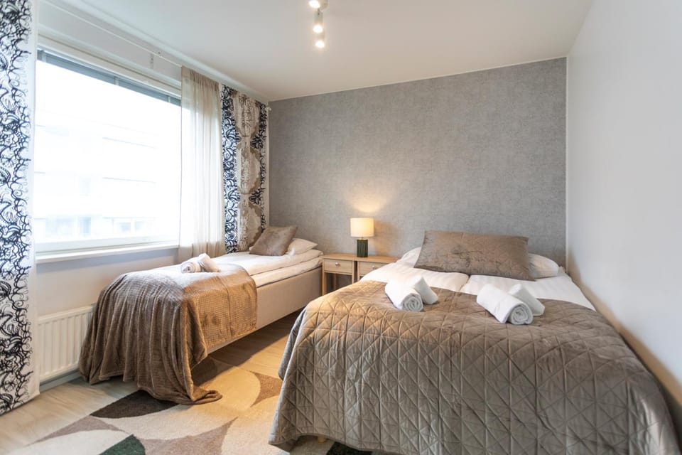 Bed, Bedroom, towels, wardrobe