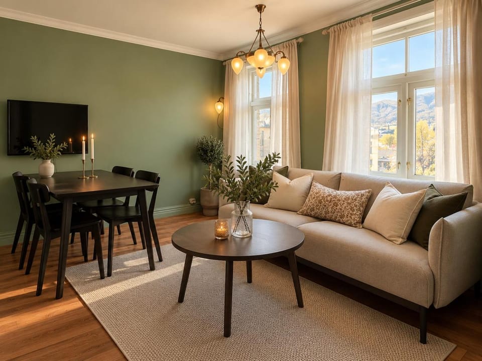 Living room, Seating area, Dining area