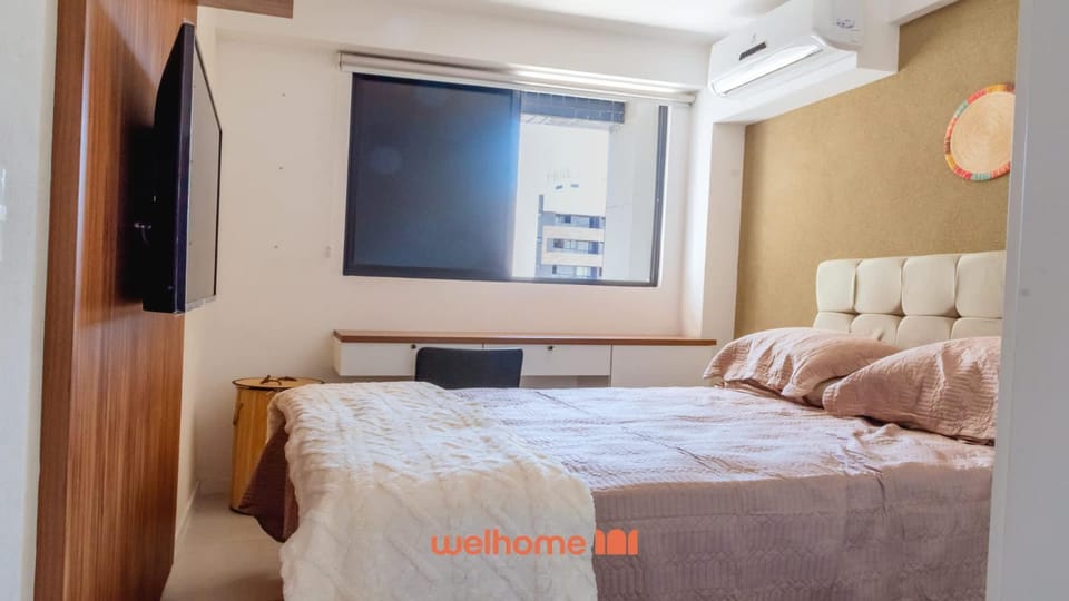 Apartamento em Maceio com Varanda a 350m da Praia Apartment in Maceió