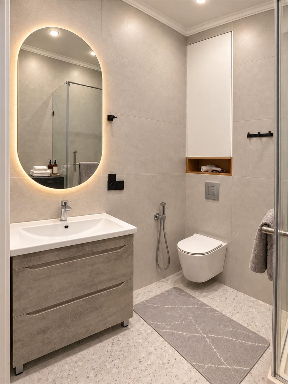 Toilet, Bathroom, bidet, towels