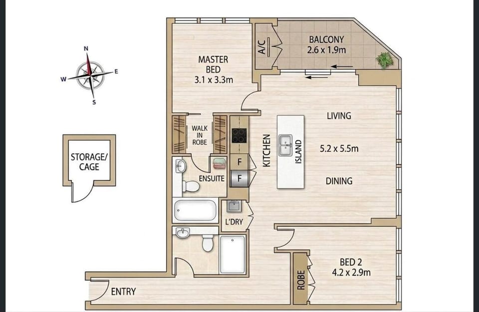Modern CBD 2BR & Walk to Hyde Park, QVB & Town Hall Apartment in Sydney