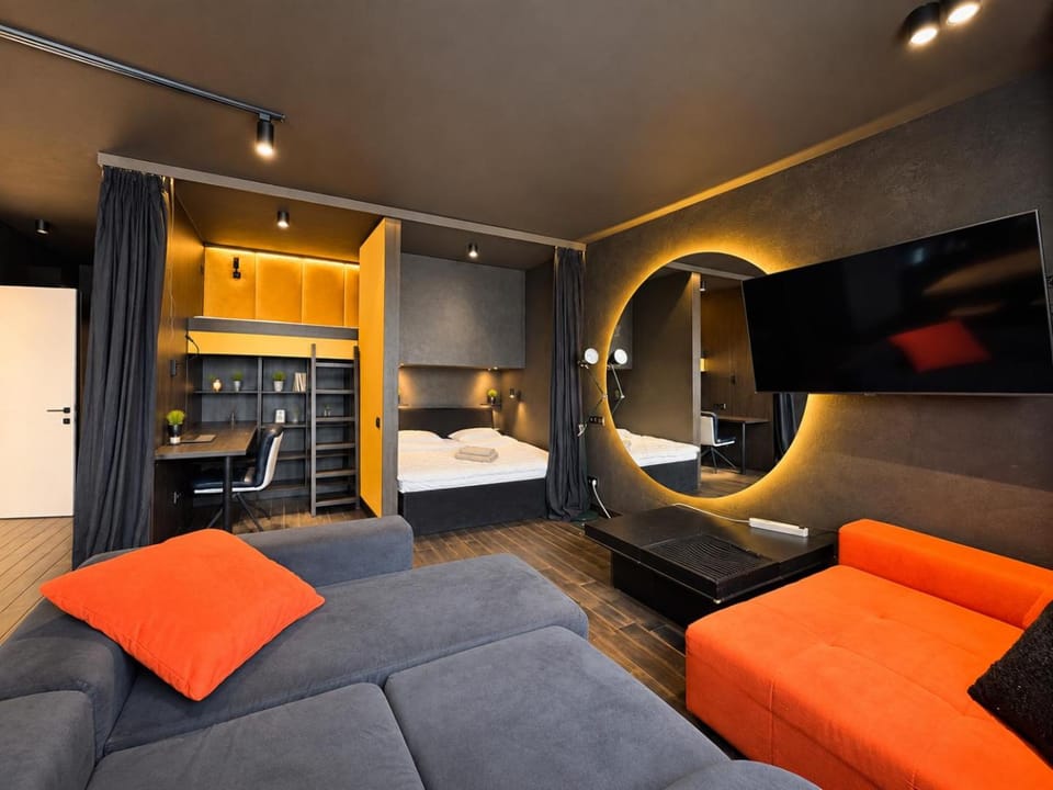Black Apartment at Obolon Residences Apartment in Kiev City - Kyiv
