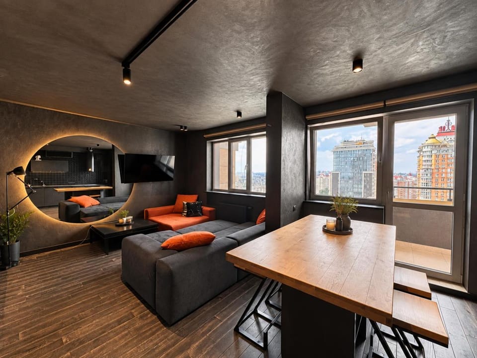 Black Apartment at Obolon Residences Apartment in Kiev City - Kyiv
