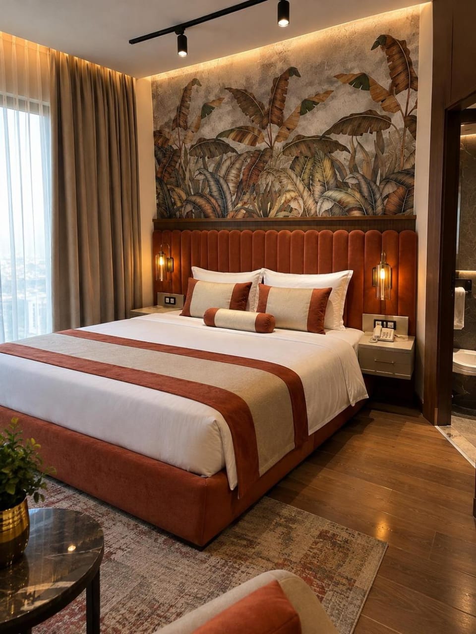 Bed, View (from property/room), Photo of the whole room, Bedroom, Food, room service