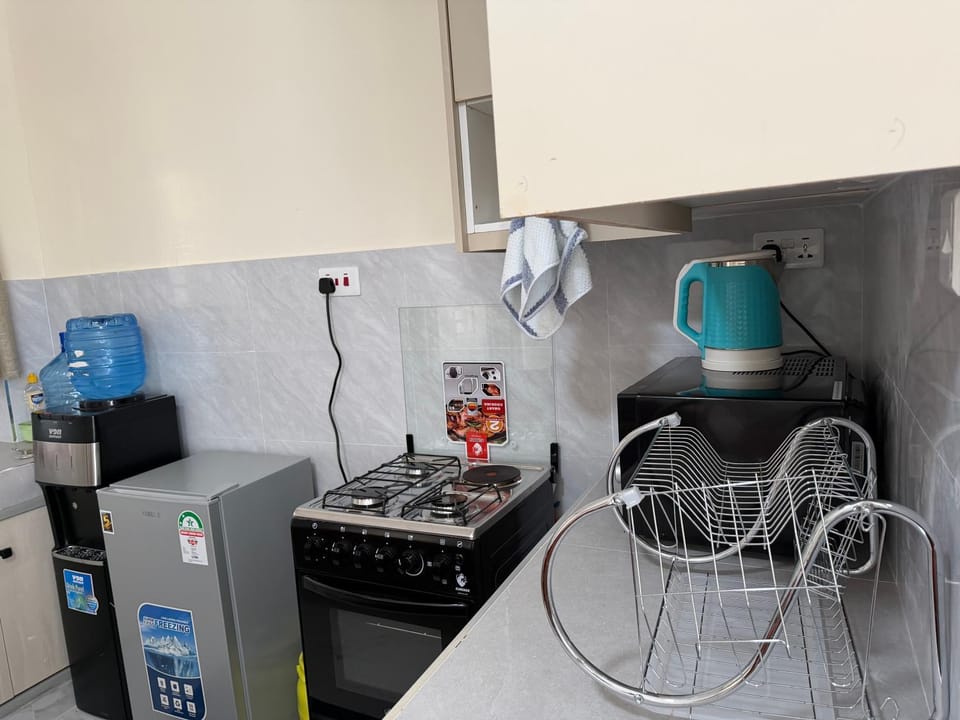 Kitchen or kitchenette, minibar