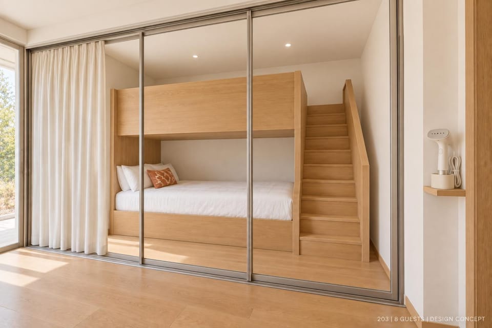 Bedroom, bunk bed