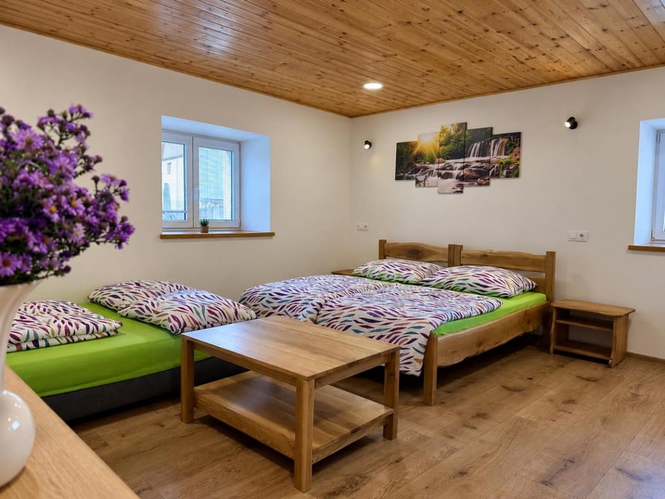 Bed, Living room, Bedroom