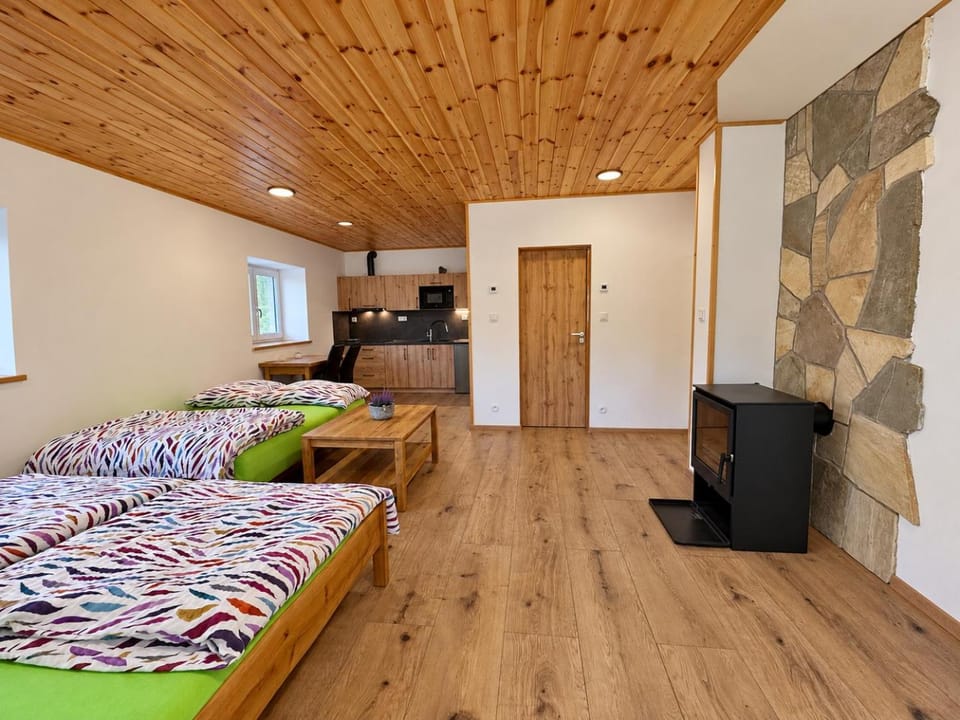 Bed, Kitchen or kitchenette, Bedroom