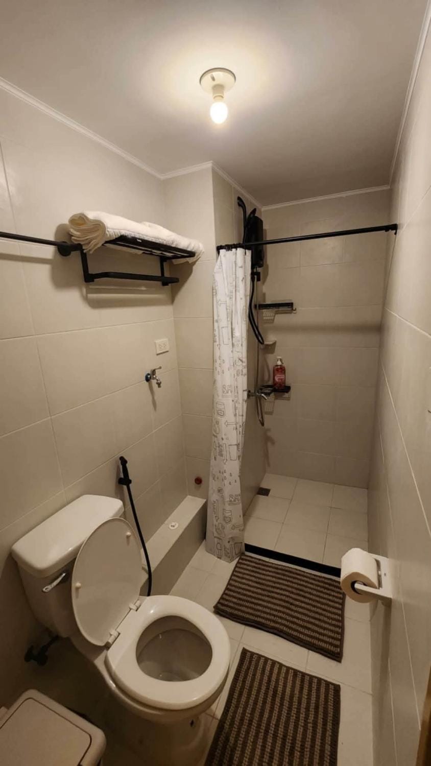 Shower, Toilet, Bathroom, Bath, bidet, towels