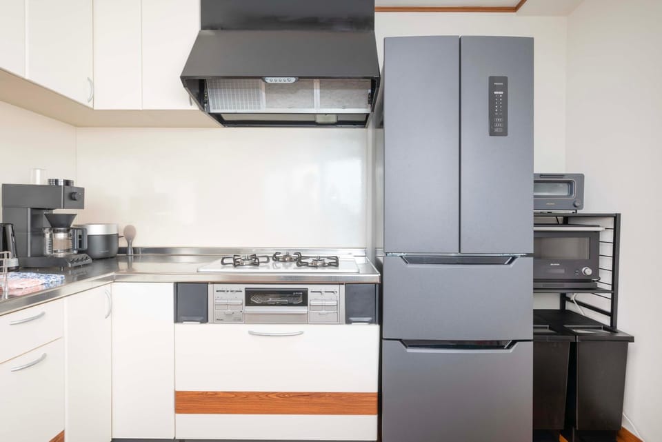 Kitchen or kitchenette, oven, stove, toaster
