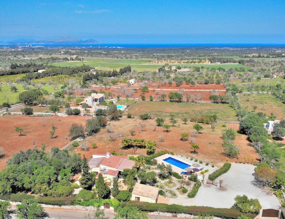 Property building, Off site, Day, Natural landscape, Bird's eye view, Pool view, Swimming pool
