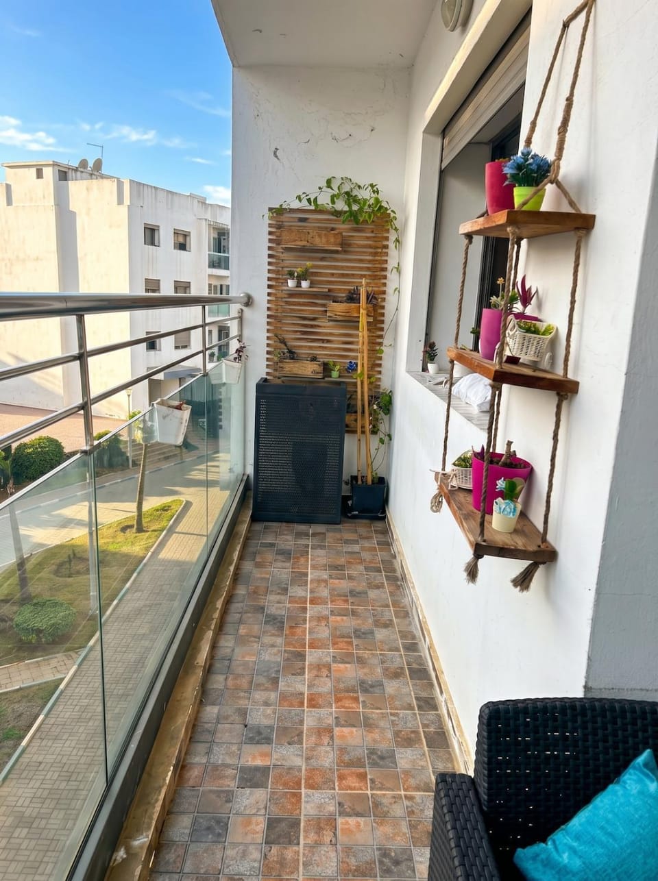 Pool terrace view Mansouria beach by walk Apartment in Mohammedia