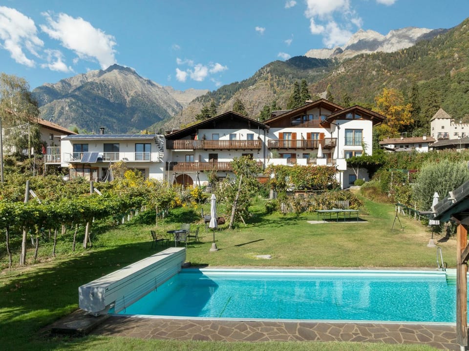 Property building, Living room, Swimming pool