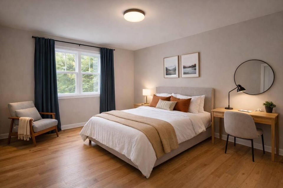 Bed, Photo of the whole room, Bedroom