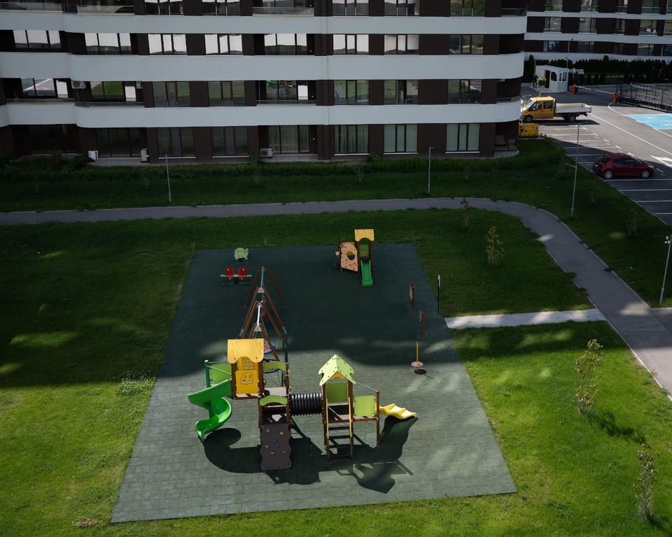 Property building, Day, Children play ground