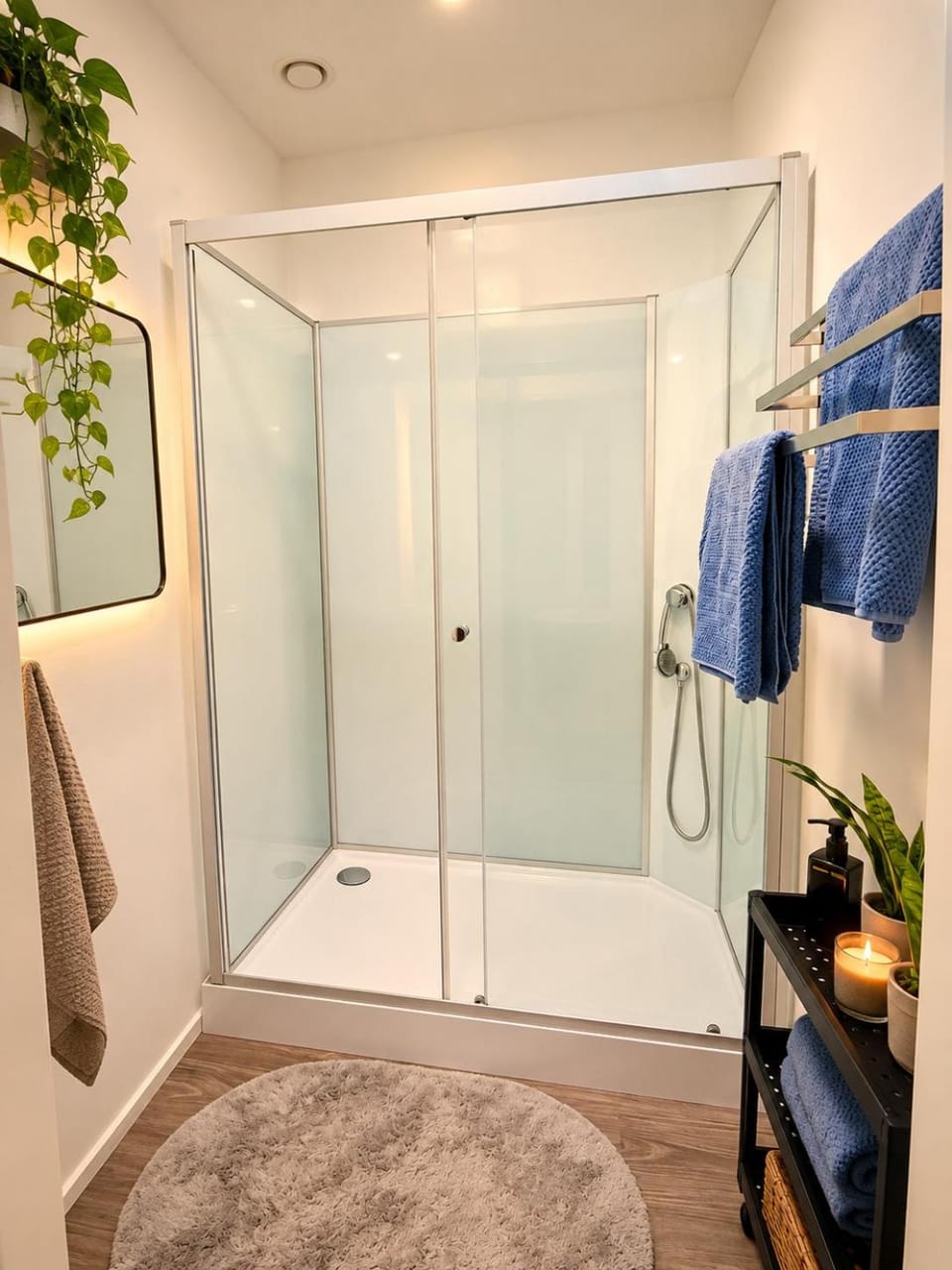 Shower, Bathroom, towels