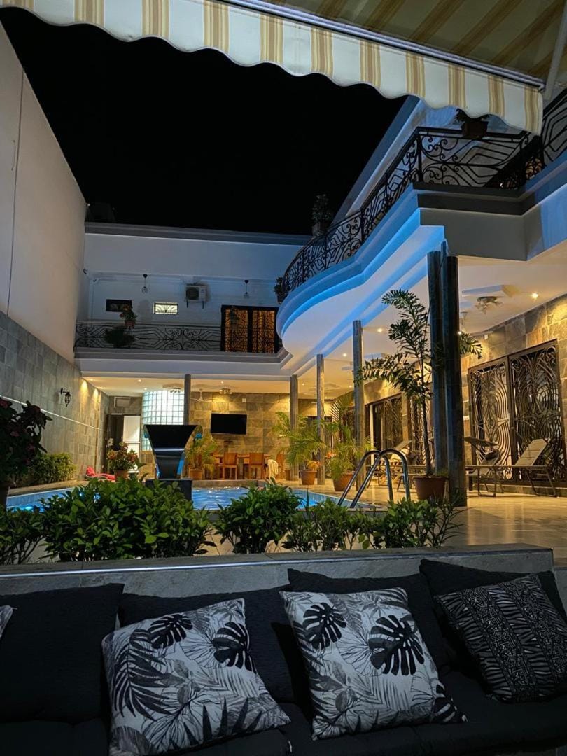 Patio, Night, Living room, Seating area