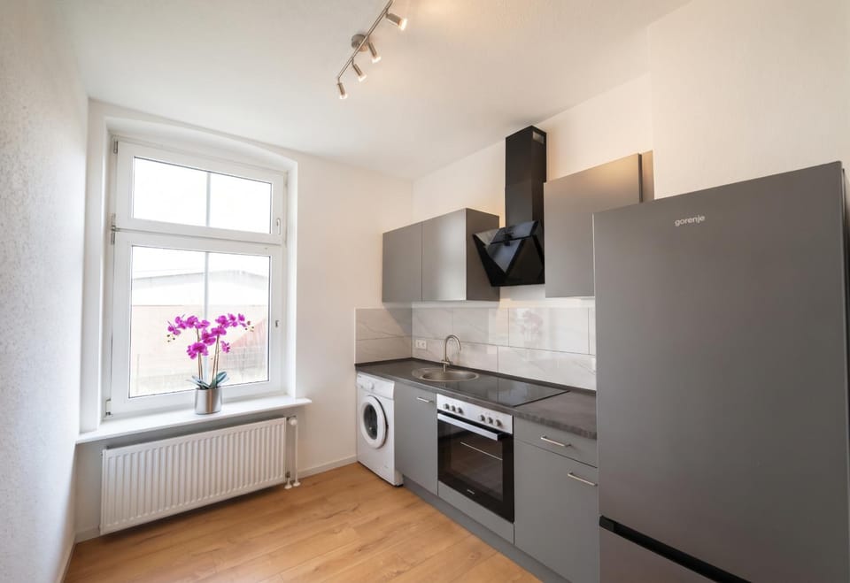 Kitchen or kitchenette, oven, stove