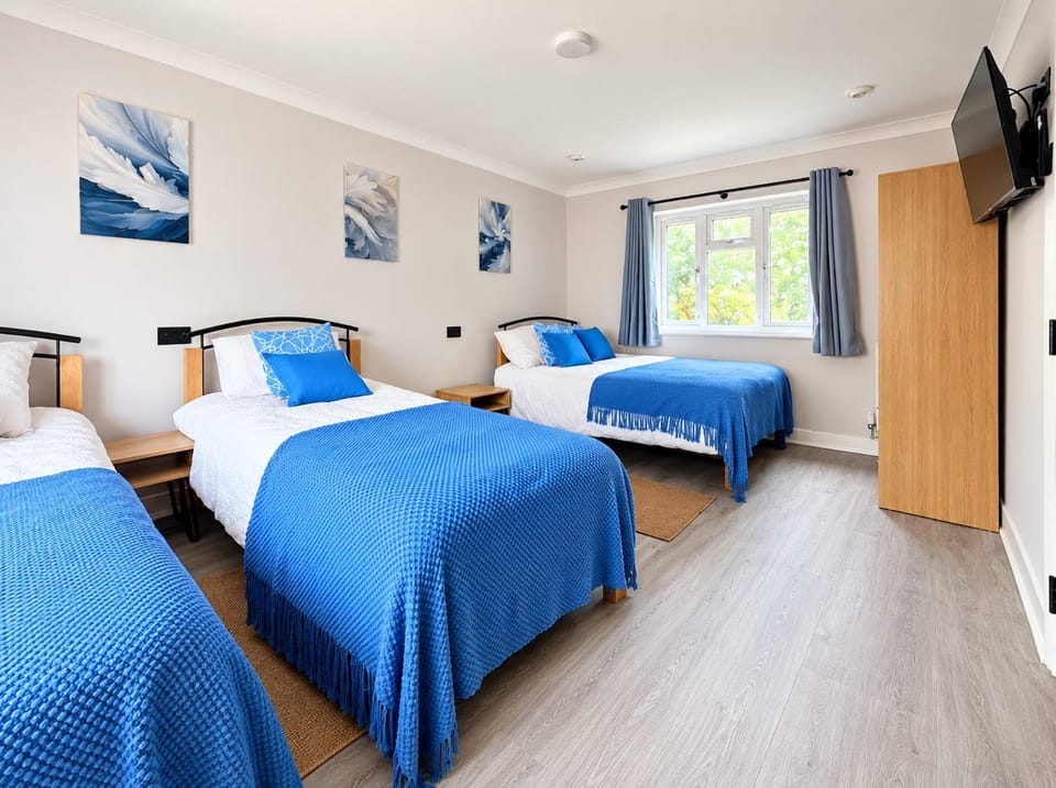 Bed, TV and multimedia, Photo of the whole room, Bedroom