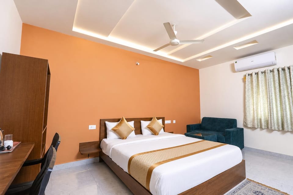 Bed, Bedroom, air conditioner
