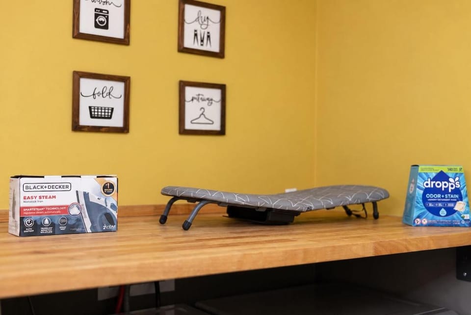 flat iron, laundry