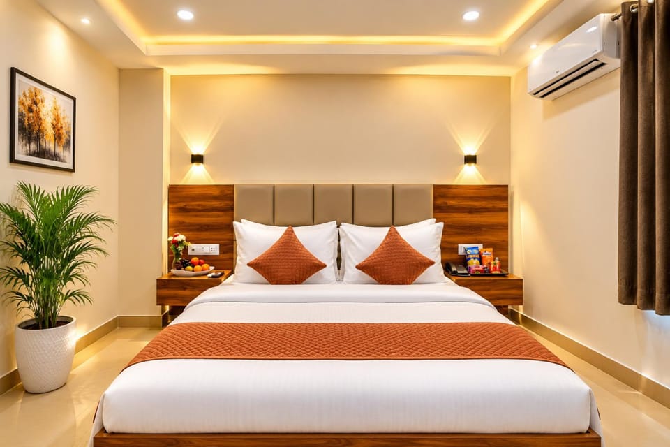 Bed, Photo of the whole room, Bedroom, air conditioner
