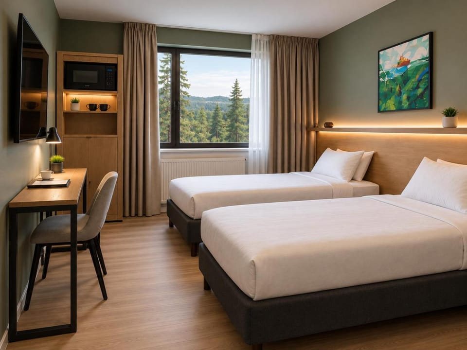 Bed, TV and multimedia, Photo of the whole room