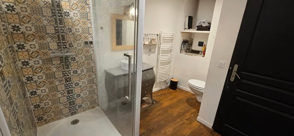 Shower, Toilet, Bathroom, towels