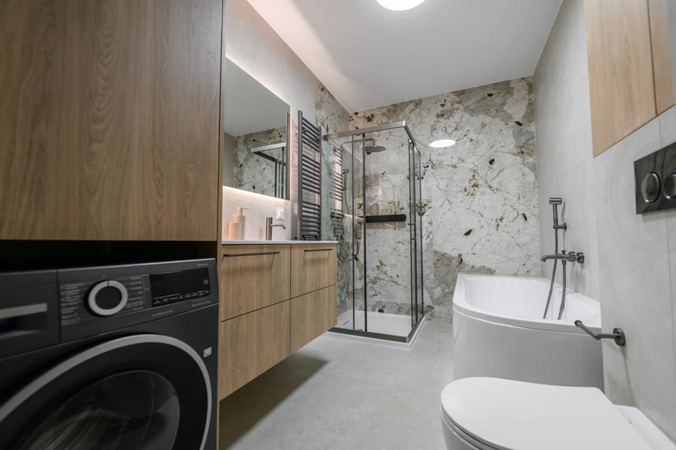 Shower, Bathroom, washing machine