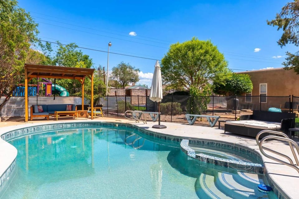 Patio, Summer, Garden, Seating area, Swimming pool, Swimming pool