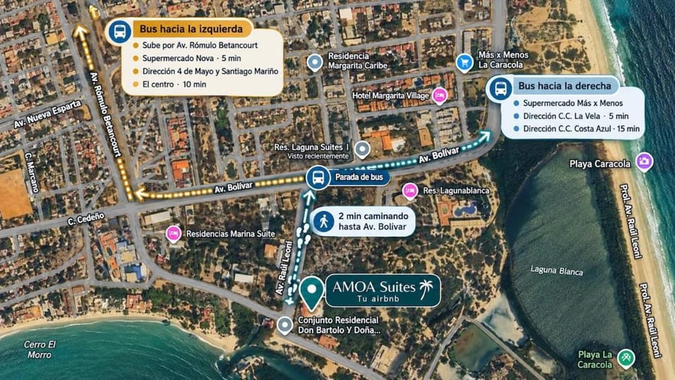 AMOA- Apto frente al mar con acceso directo a la playa a 4 min de CC La Vela Apartment in Venezuela
