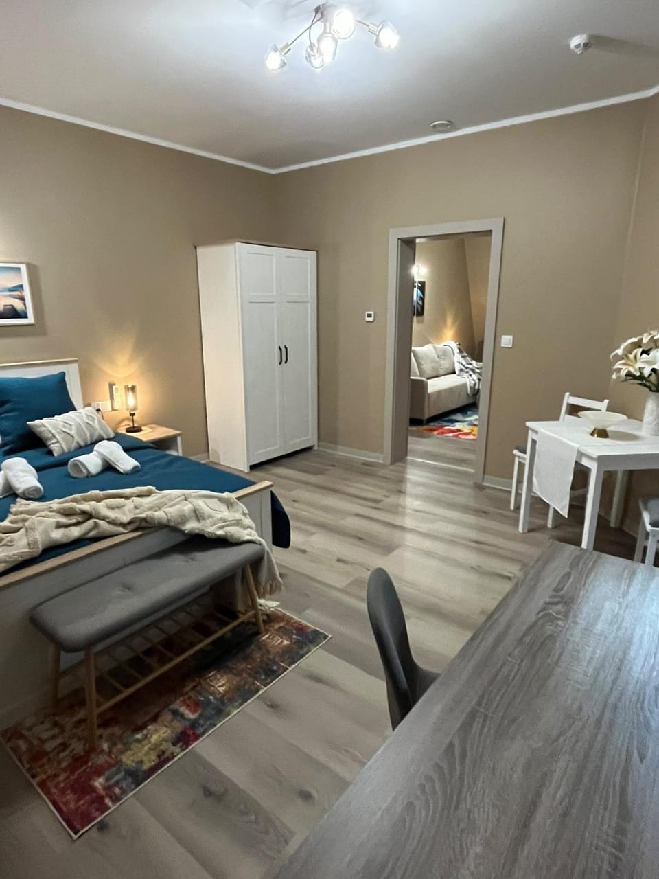 Bed, Living room, Photo of the whole room, Bedroom