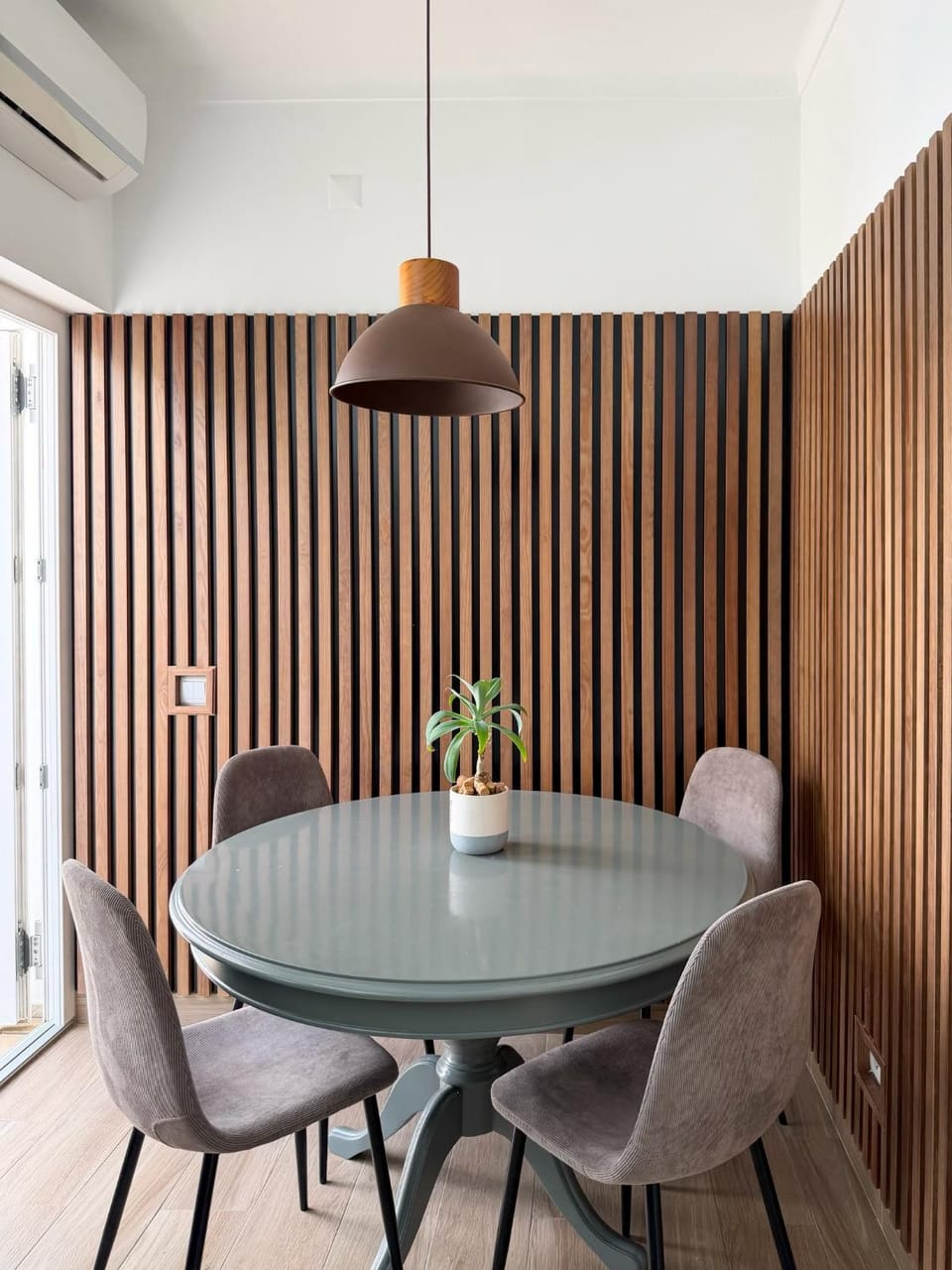 Dining area, air conditioner