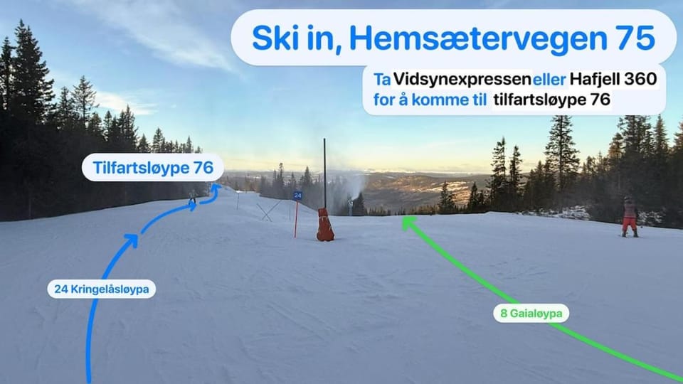 Mjellvona - ski inn og ut i Hafjell Chalet in Innlandet