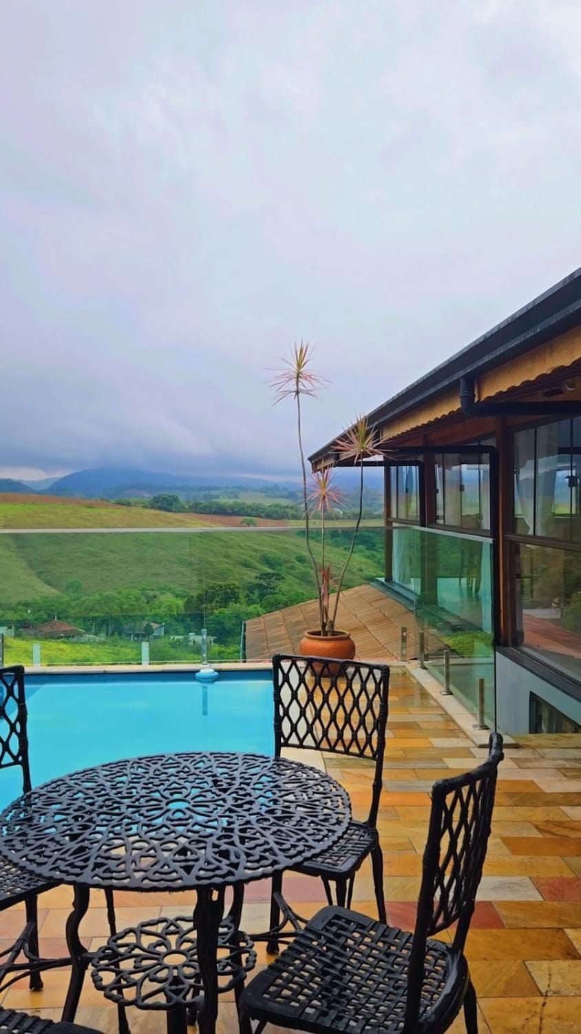 Patio, Day, Natural landscape, View (from property/room), Balcony/Terrace, Dining area, Pool view, Swimming pool