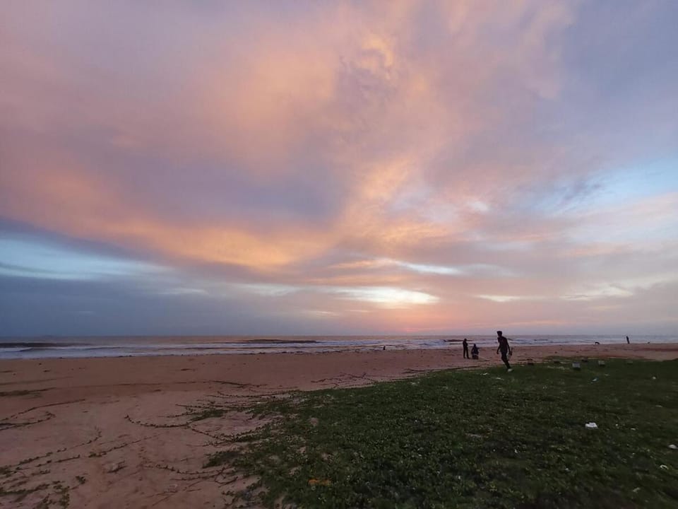 Beach, Sea view, Sunset, group of guests