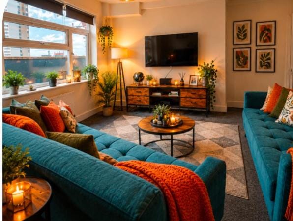 Communal lounge/ TV room, TV and multimedia, Living room, Seating area, Evening entertainment