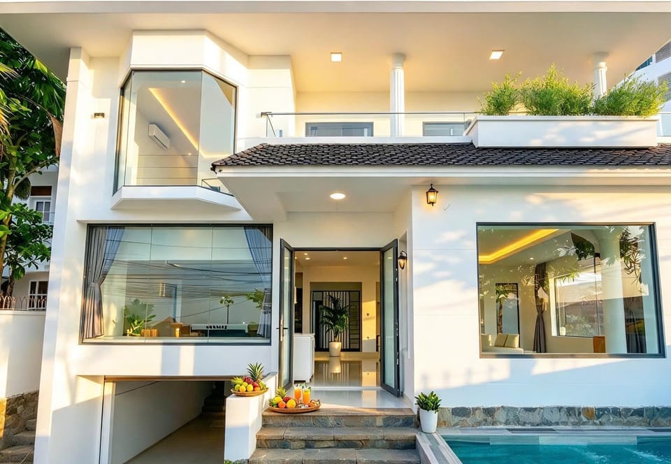 Property building, Patio, Day, View (from property/room), Balcony/Terrace, Pool view, Swimming pool