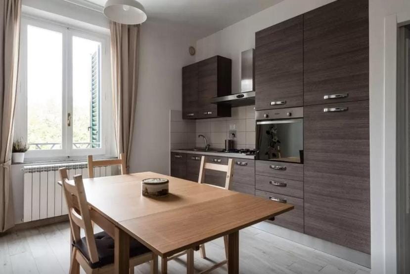 Kitchen or kitchenette, Living room, River view