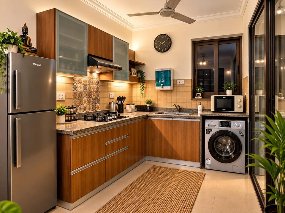 The COVE 2 BHK common Pool near Candolim beach Apartment in Candolim